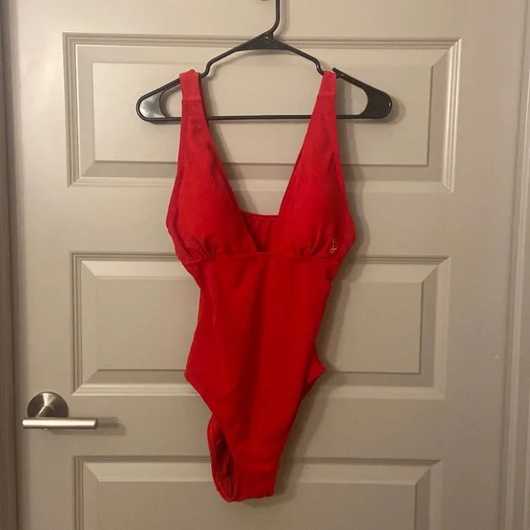 Juicy Couture Red Terry One Piece Swimsuit
